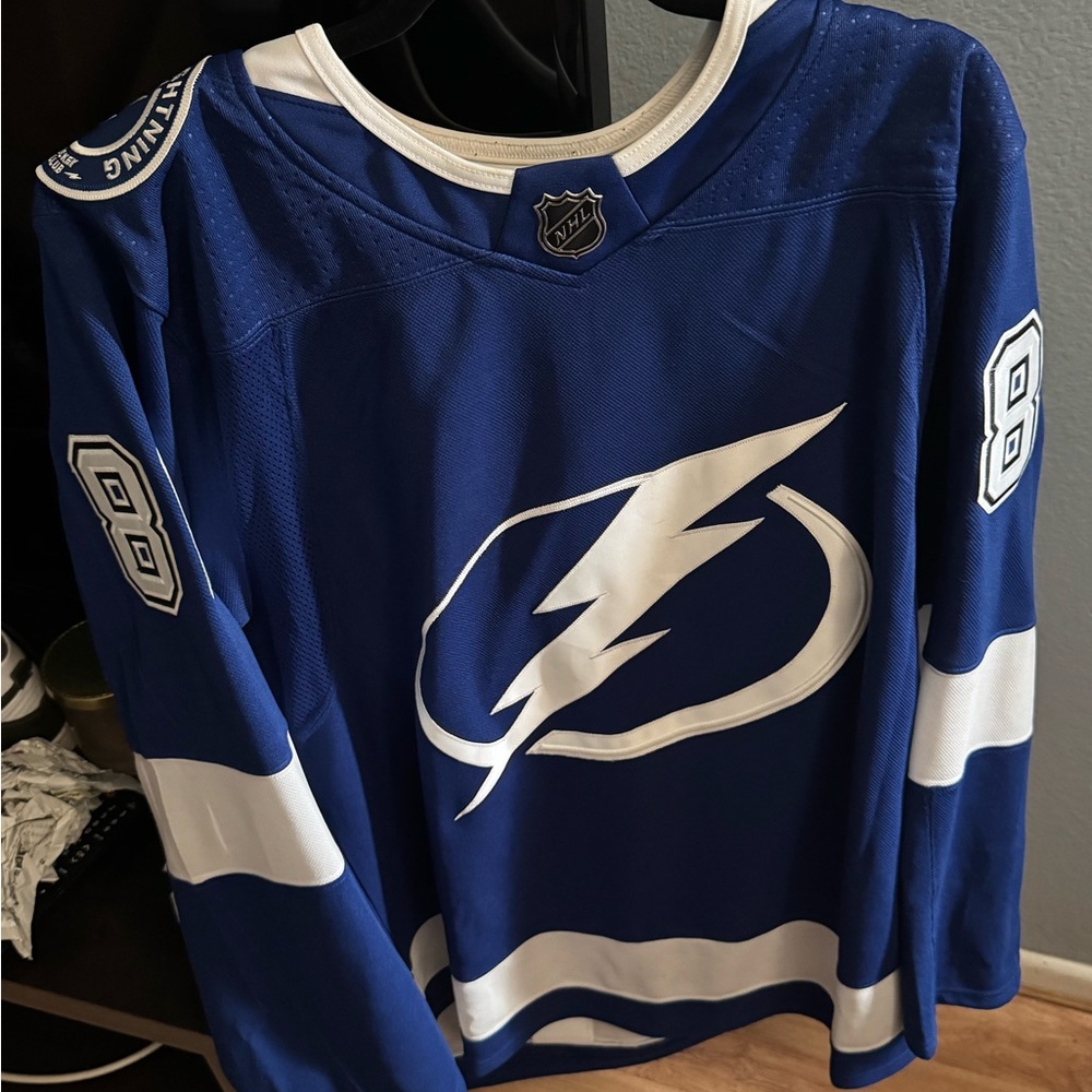 NHL Lightning Blue and White Jersey